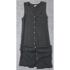 Cut Loose Maxi Dress Womens Large Green Lagenlook Layering Minimalist Natural